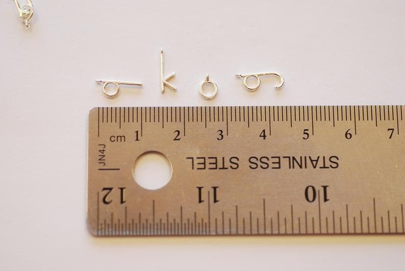 Dainty little Necklace Small Gold Lowercase Letter Necklace Love Letters Personalized Letter Necklace Silver Letter Necklace