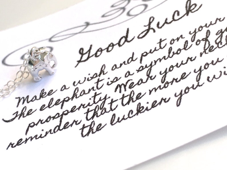 Tiny Silver Good Luck Elephant Necklace Good Luck Elephant Necklace Gold Elephant Necklace Good Luck Necklace