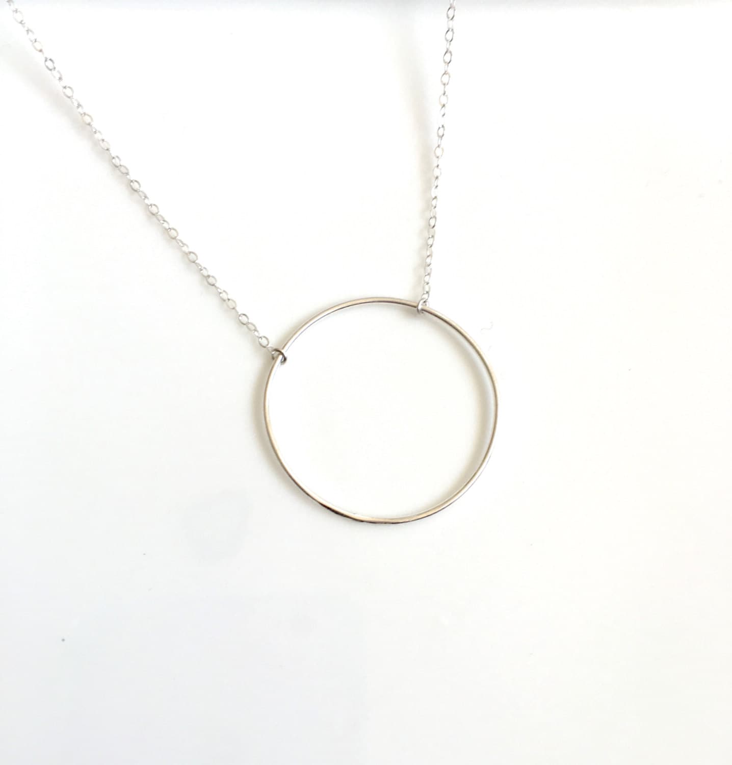 Sterling Silver Karma Necklace Silver Eternity Circle Etsy
