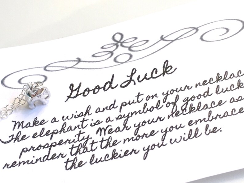 Tiny Silver Good Luck Elephant Necklace Good Luck Elephant Necklace Gold Elephant Necklace Good Luck Necklace