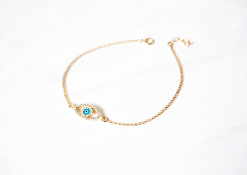Silver Evil Eye Bracelet Rose Gold Evil Eye Bracelet Gold Evil Eye Bracelet On Trend Protection Evil Eye Bracelet Good Luck Bracelet