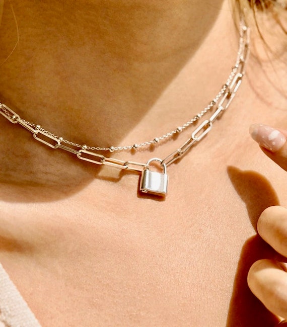 Silver Lock Necklace