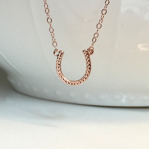 Rose Gold Horseshoe Necklace, Sterling Silver Horseshoe Necklace, Gold Horseshoe Necklace, Lucky Horseshoe Necklace, Good Luck, Gift for her