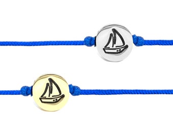 Handmade Sailboat Charm Bracelet - Nautical Themed Jewelry, Handcrafted Maritime Accessory, Perfect Gift for Sailors