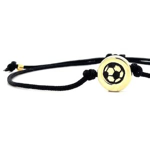 Handmade Soccer Ball Friendship Bracelet, Adjustable Cord Bracelet for Soccer Players and Coaches, Personalized Charm Bracelet Gift