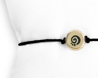 Gratitude Symbol Small Charm Friendship Bracelet - Adjustable & Personalizable