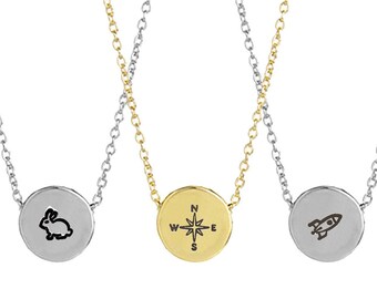 Personalizable Half Inch Sliding Charm Necklace
