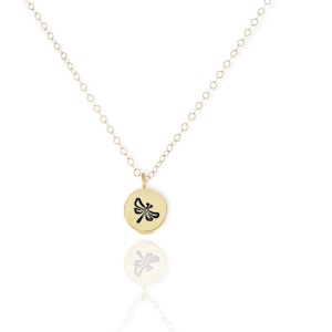 Handcrafted Dragonfly Charm Necklace – Nature-Inspired Minimalist Jewelry