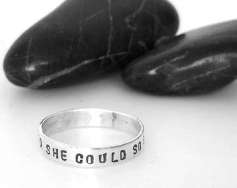 Ring | Build your own | Sterling Silver Text Band