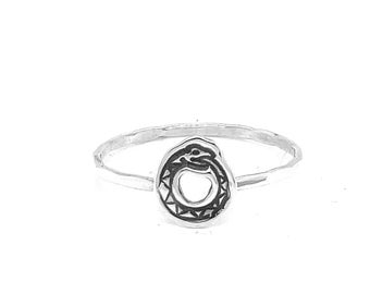 Ouroboros Charm Cut Out Stacking Ring