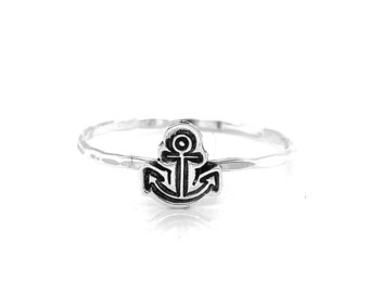 Anchor Charm Cut Out Ring