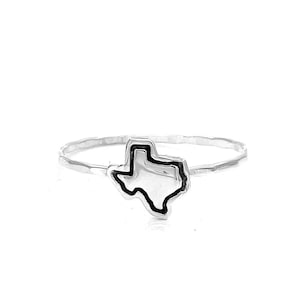 Texas Charm Stacking Ring - Lone Star State Jewelry for Texans - Handmade