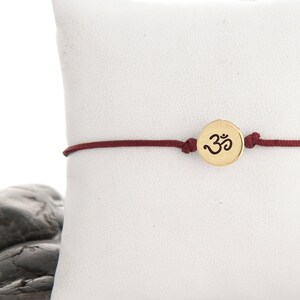 Handmade OM Bracelet - Spiritual Yoga Jewelry, Handmade Meditation Charm Bangle, Peaceful Mindfulness Accessory