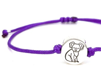 Adjustable Koala Charm Friendship Bracelet