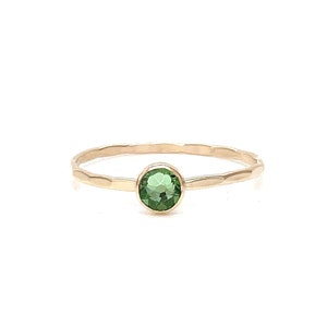 Crystal Peridot Birthstone Ring - August Jewelry, Green Crystal Ring for Her, Birthday Gift Idea