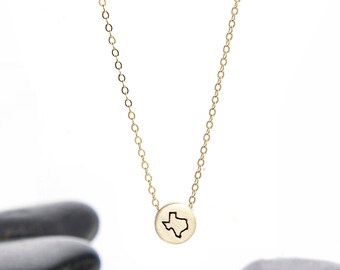 Texas Necklace | Lone Star State Jewelry | Texan Gift | Tiny State Charm | Handmade USA