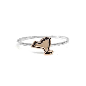 Handmade New York Charm Stacking Ring - State Symbol Jewelry for New Yorkers