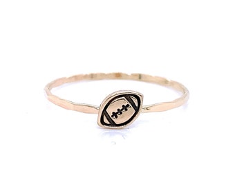 Football Charm Cut Out Ring