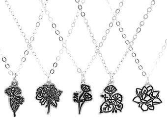 Birth Flower Necklace | Build Your Own