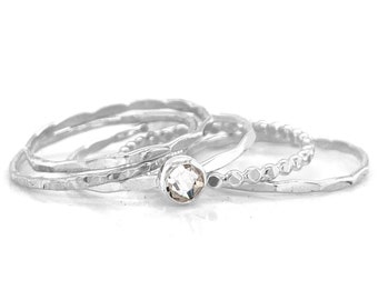 Stacking Ring Set, Stacking Rings, Sterling Silver Ring, Silver Stacking Ring, Silver Ring Set, Sterling Silver, Stackable Rings, Stack Ring