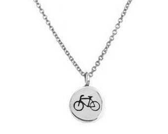 Sport Jewelry, Cyclist, Bicycling Necklace, Bicycling Charm, Silver bicycle, Bike Ride, Chain Necklace, Bicycle Charm, Sport Necklace