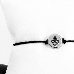 Fleur Lis Bracelet, Paris Bracelet, Paris Jewelry, French Jewelry, French Bracelet, Fleur De Lis Gift, French, France, Cord Bracelet