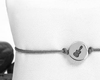 Guitar Bracelet, Guitar Jewelry, Guitar, Music Bracelet, Guitar Gift, Charm Bracelet, Musician Bracelet, Silver Guitar, Guitar Charm