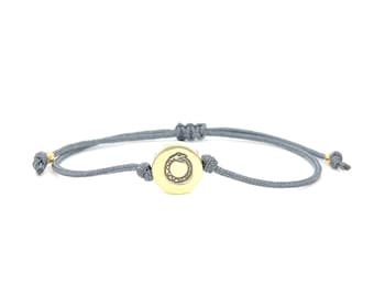 Handmade Ouroboros Charm Friendship Bracelet on Adjustable Cord