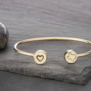 Texas Jewelry, Texas, Texas Bangle, State Bracelet, Texas State Bracelet, Texas State Jewelry, Texas Charm Bracelet, Bangle, Texas Charm