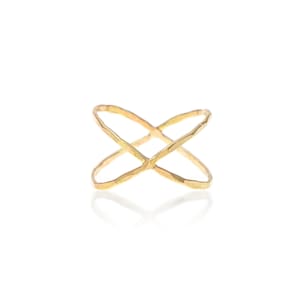 Criss Cross Ring, Cross Ring, Gold Fill X Ring, X Cross Ring, Gift For Her, Statement Ring, Crisscross Ring, Gold Wrap Ring, X Rings