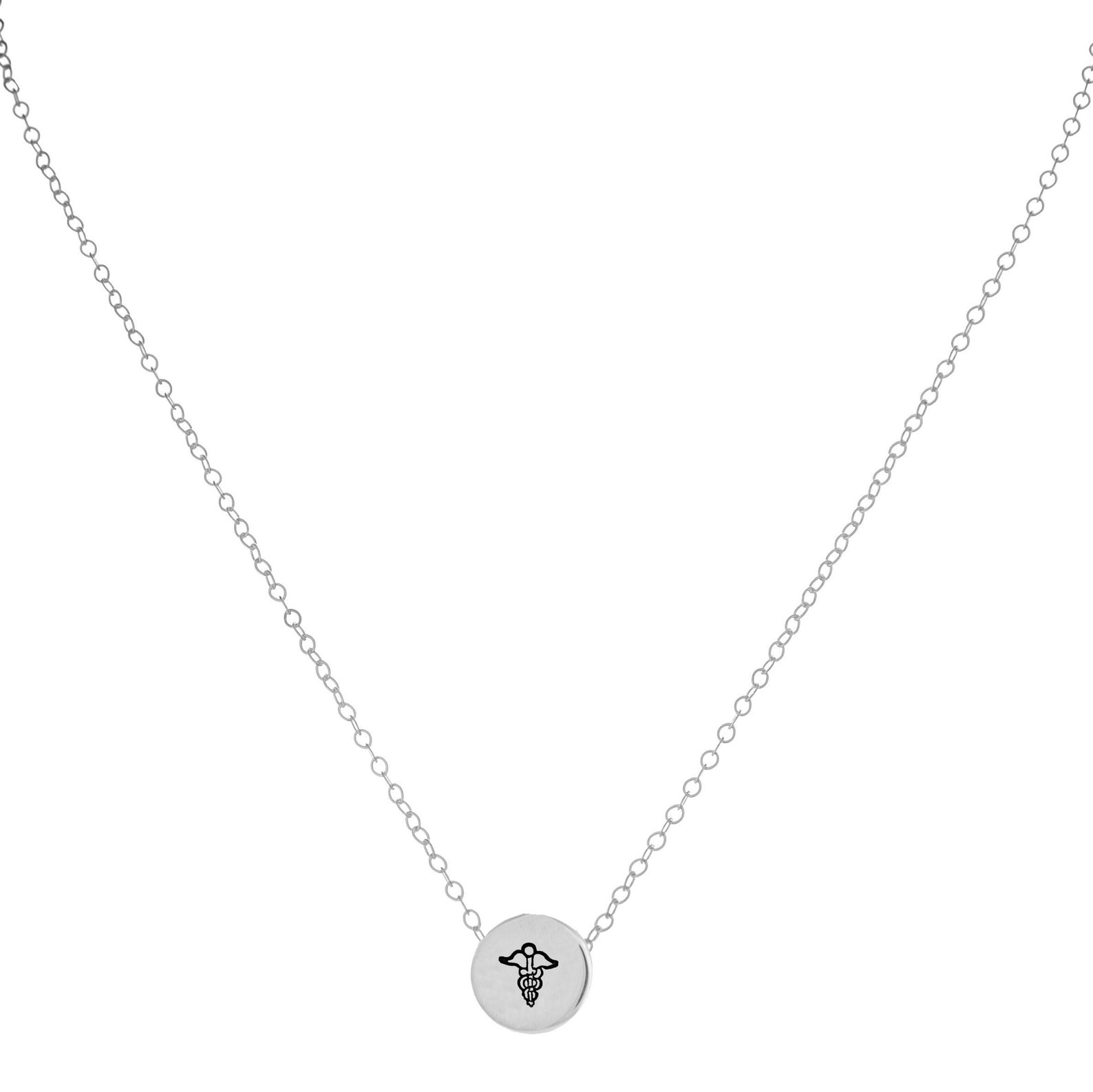 Caduceus Necklace Medical Jewelry Medical Necklace Nurse Etsy