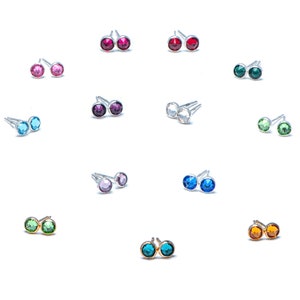 Personalizable Crystal Stud Earrings