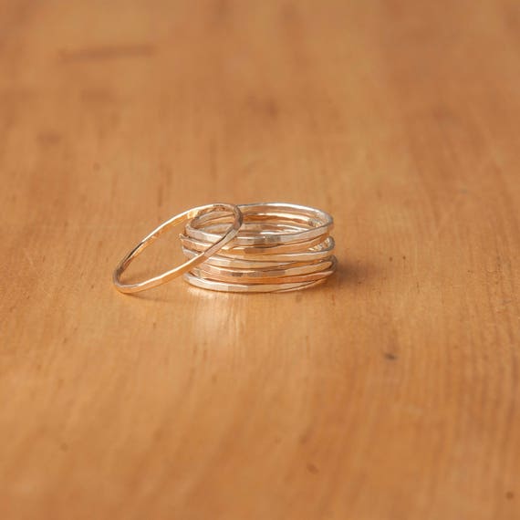 Gold Ring Stackable Ring Thin Ring Sterling Silver Ring - Etsy