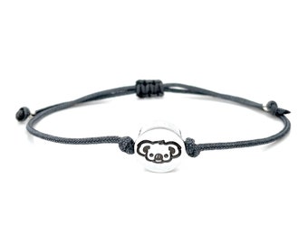 Handmade Koala Bear Charm Friendship Bracelet - Adjustable Cord Animal Bracelet