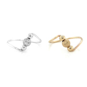 Corrugated Bead Fidget Ring, Fidget Ring, Anxiety Ring, Spinner ring, Worry Ring, Meditation Ring, Thumb Ring, Spinning Ring, Anxiety Rings