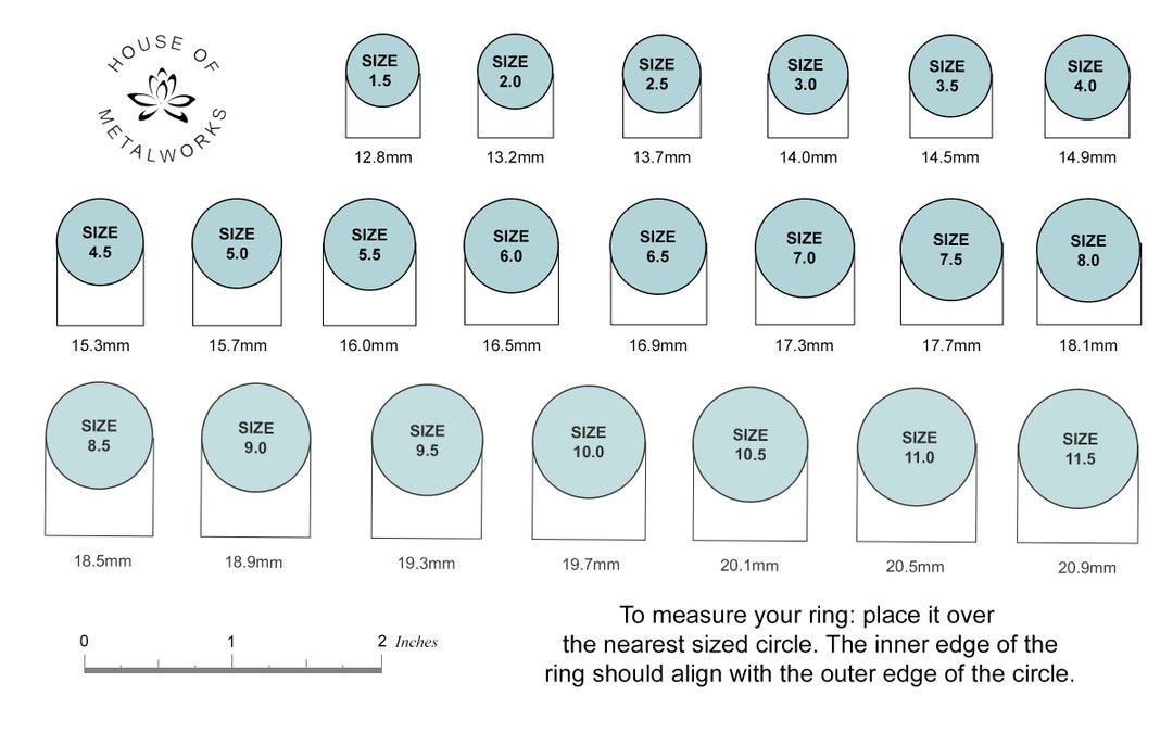 Printable Ring Sizer for all Mens Ring Sizes