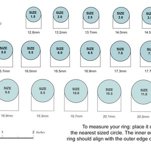 Ring Size Chart, Ring Sizer, Ring Sizing Tool, Ring Size Guide, Ring Size, Ring Sizer Tool, Reusable Ring Sizer, Ring Size Finder image 1
