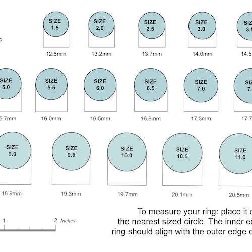 Ring Size Chart Ring Sizer Ring Sizing Tool Ring Size - Etsy