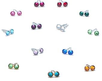 Puces d'oreilles personnalisables en cristal avec cristaux