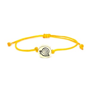 Snail Charm Friendship Bracelet - Handcrafted Adjustable Cord Jewelry
