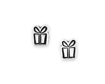 Gift Box Stud Earrings