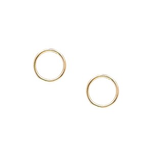 Minimalist Handmade Tiny Circle Stud Earrings in Sterling Silver or Gold Filled image 3