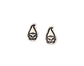 Gnome Charm Cut Out Stud Earrings