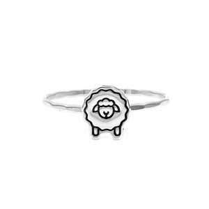 Lamb Charm Stacking Ring - Cute Farm Animal Jewelry, Spring Accessory, Perfect for Layering