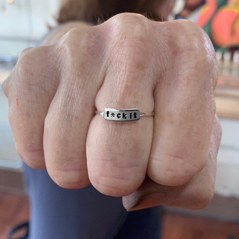 Funny Gift For Her Fuck Off Custom Wire Ring Fuck Knuckle Ring Stackable Ring Fuck It Ring Fuck You Fuck Rings Fuck Jewelry