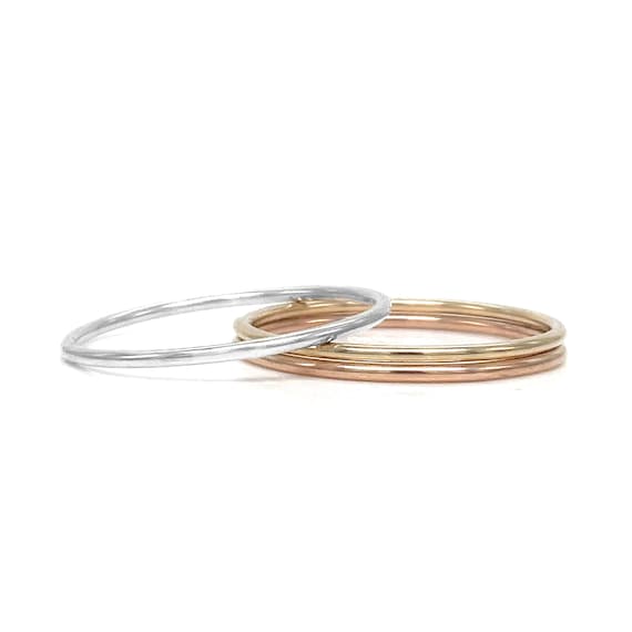 Handmade Smooth Stacking Ring - Perfect for Layering - Available in Gold-Filled, Rose Gold-Filled, Sterling Silver
