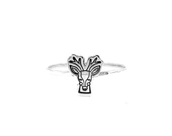 Rudolph The Reindeer Charm Cut Out Ring