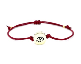 Handmade OM Bracelet - Spiritual Yoga Jewelry, Handmade Meditation Charm Bangle, Peaceful Mindfulness Accessory