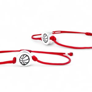 Basketball Charm Friendship Bracelet | Adjustable Sports Bracelet | Perfect Gift for Players and Coaches | Stackable & Customizable