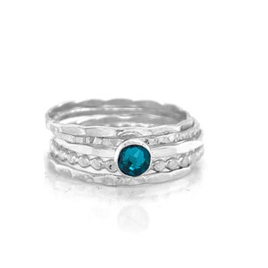 Stacking Ring Set, Stacking Rings, Sterling Silver Ring, Silver ...